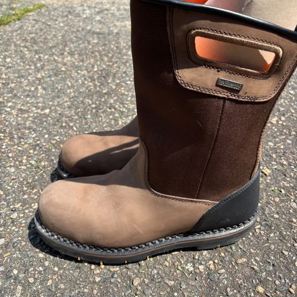Ridgecut Wellington Mens RCT006TS Waterproof Steel Toe Work Boots Brown 11W